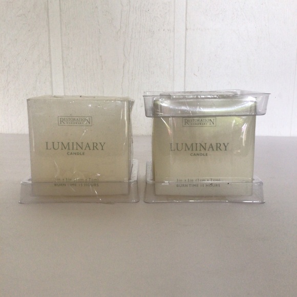 RESTORATION HARDWARE LUMINARY CANDLES SET OF TWO NWT - Picture 2 of 7